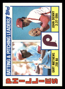 1984 Topps #637 Gary Matthews/John Denny VG Philadelphia Phillies 