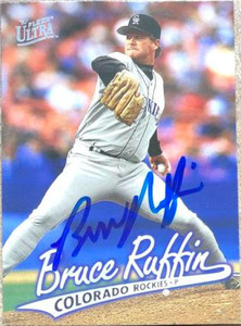 Bruce Ruffin Autographed 1997 Fleer Ultra #340 Colorado Rockies Card