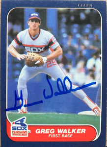 Greg Walker Autographed 1986 Fleer #219
