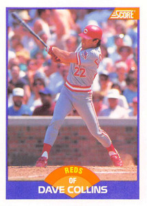 1989 Score #267 Dave Collins VG Cincinnati Reds 