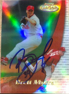 Brett Myers Autographed 2000 Topps Gold Label Class 2 #91 Rookie Card