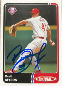 Brett Myers Autographed 2003 Topps Total #19