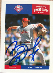 Brett Myers Autographed 2004 Donruss Team Heroes #313