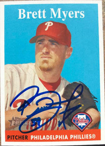 Brett Myers Autographed 2007 Topps Heritage #326