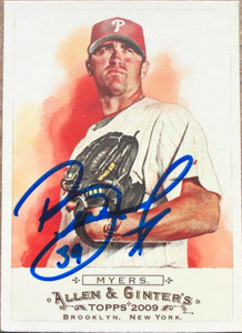 Brett Myers Autographed 2009 Topps Allen & Ginter #187