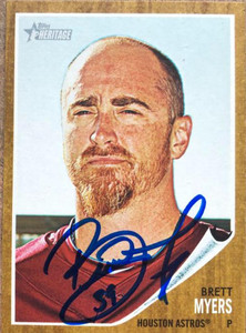 Brett Myers Autographed 2011 Topps Heritage #304