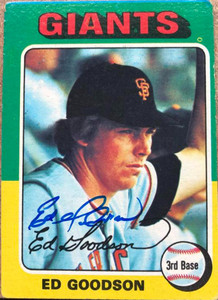 Ed Goodson Autographed 1975 Topps #322  