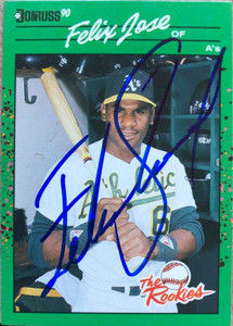 Felix Jose Autographed 1990 Donruss The Rookies #5