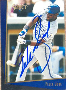 Felix Jose Autographed 1993 Score Select Rookie/Traded #110T Felix Jose Autographed 1993 Score Select Rookie/Traded #110T