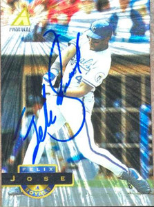Felix Jose Autographed 1994 Pinnacle Museum Collection #77