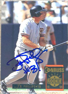 J.R. Phillips Autographed 1994 Donruss #588
