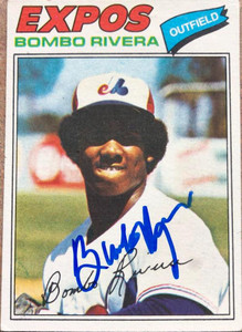 Bombo Rivera Autographed 1977 Topps #178 Rookie Card