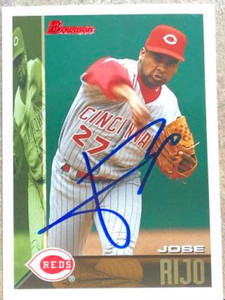 Jose Rijo Autographed 1995 Bowman #374