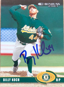 SOLD 106486 Billy Koch Autographed 2003 Donruss #173