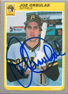 Joe Orsulak Autographed 1985 Fleer Update #U-85 Pittsburgh Pirates Card