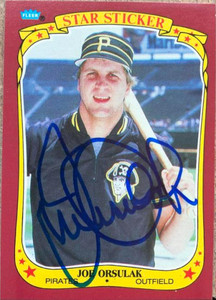 Joe Orsulak Autographed 1986 Fleer Star Stickers #83