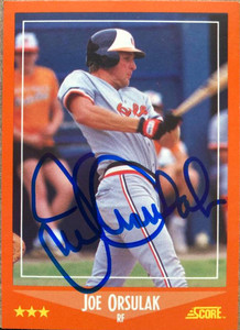 SOLD 106513 Joe Orsulak Autographed 1988 Score Rookie Traded #41T
