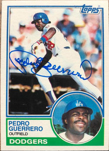 Pedro Guerrero Autographed 1983 Topps #425 Los Angeles Dodgers Card
