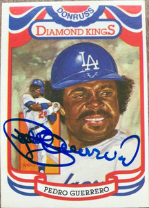 Pedro Guerrero Autographed 1984 Donruss Diamond Kings #24