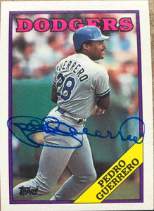 Pedro Guerrero Autographed 1988 Topps #550