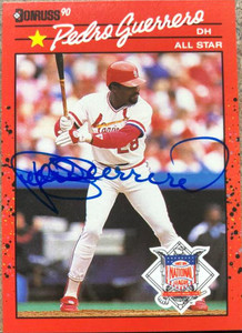 Pedro Guerrero Autographed 1990 Donruss #674
