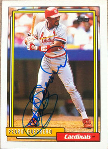 Pedro Guerrero Autographed 1992 Topps #470