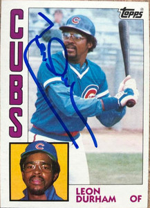 Leon Durham Autographed 1984 Topps #565