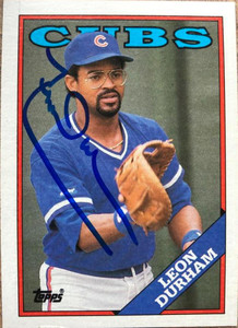 Leon Durham Autographed 1988 Topps #65