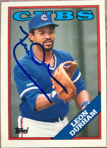 Leon Durham Autographed 1988 Topps Tiffany #65