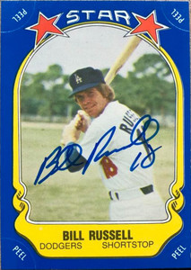 Bill Russell Autographed 1981 Fleer Star Stickers #68