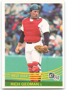 1984 Donruss #579 Rich Gedman VG Boston Red Sox 
