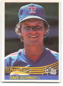 1984 Donruss #586 Dave Schmidt VG Texas Rangers 
