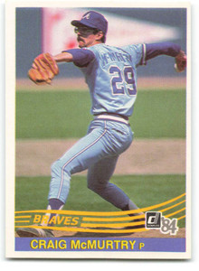 1984 Donruss #599 Craig McMurtry VG RC Rookie Atlanta Braves 
