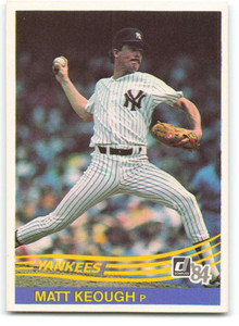 1984 Donruss #627 Matt Keough VG New York Yankees 