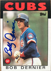 Bob Dernier Autographed 1986 Topps #188