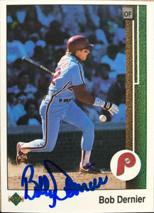 Bob Dernier Autographed 1989 Upper Deck #340