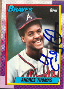 Andres Thomas Autographed 1990 Topps #358