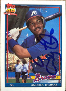 Andres Thomas Autographed 1991 Topps #111