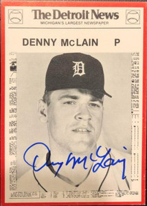 Denny McLain Autographed 1981 Detroit News Detroit Tigers #15