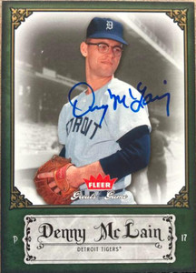 Denny McLain Autographed 2006 Fleer Greats of the Game #27