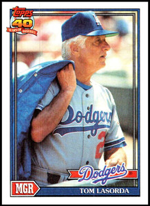 1991 Topps #789 Tommy Lasorda MG VG Los Angeles Dodgers 
