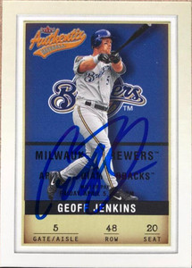 Geoff Jenkins Autographed 2002 Fleer Authentix #48