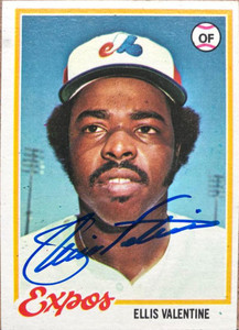Ellis Valentine Autographed 1978 Topps #185