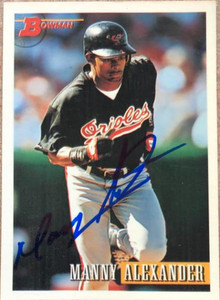 Manny Alexander Autographed 1993 Bowman #577