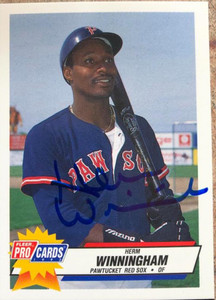 Herm Winningham Autographed 1993 Fleer ProCards #2423