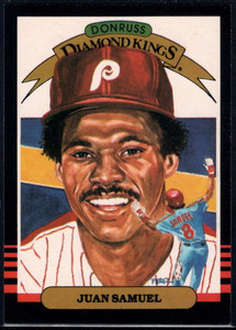 Juan Samuel autographed Baseball Card (Philadelphia Phillies) 1985