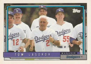 1992 Topps #261 Tommy Lasorda MG VG Los Angeles Dodgers 