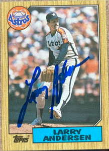 Larry Andersen Autographed 1987 Topps #503 Houston Astros Card