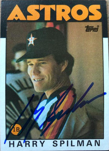 Harry Spilman Autographed 1986 Topps #352