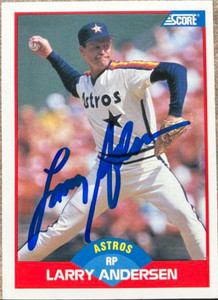 Larry Andersen Autographed 1989 Score #523